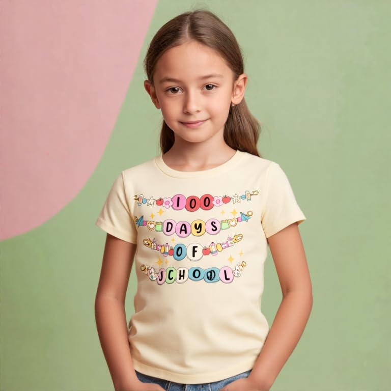 Image of 100 Days of School Shirt Girls and Kids Unicorn Heart Shirt
