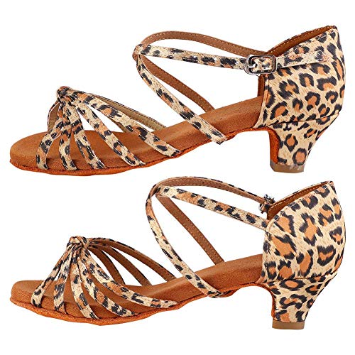 Chaussures danse latine respirantes avec talon stable de 4cm