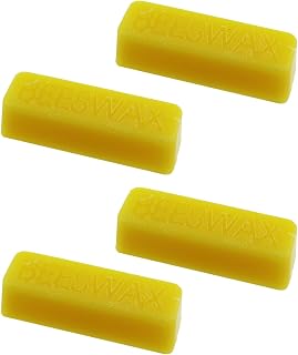 SQXBK 4PCS Handmade Raw Beeswax Strips 76mm Lubricating Cosmetic Wax Block Suitable for Balsam and Furniture Polishing