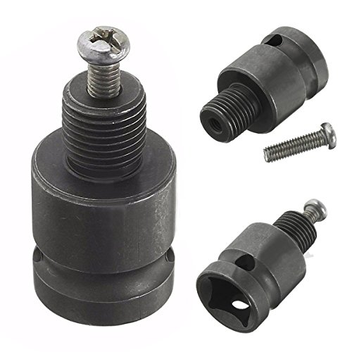 1pc Durable Grey Mini 1/2'' Drill Chuck Adaptor For Impact Wrench Conversion 1/2-20UNF with 1pc Screw Drill Bit 33 * 24mm