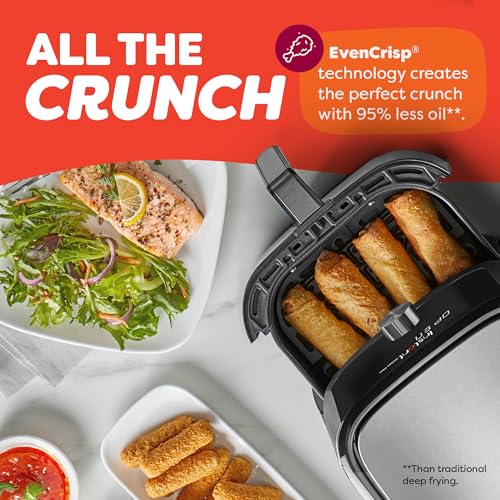 Instant Pot 4QT Vortex Plus 6-in-1 Mini Air Fryer, Custom Program Options, Crisps, Broils, Roasts, Dehydrates, Bakes, Reheats, 100+ In-App Recipes, Stainless Steel,4 Quarts