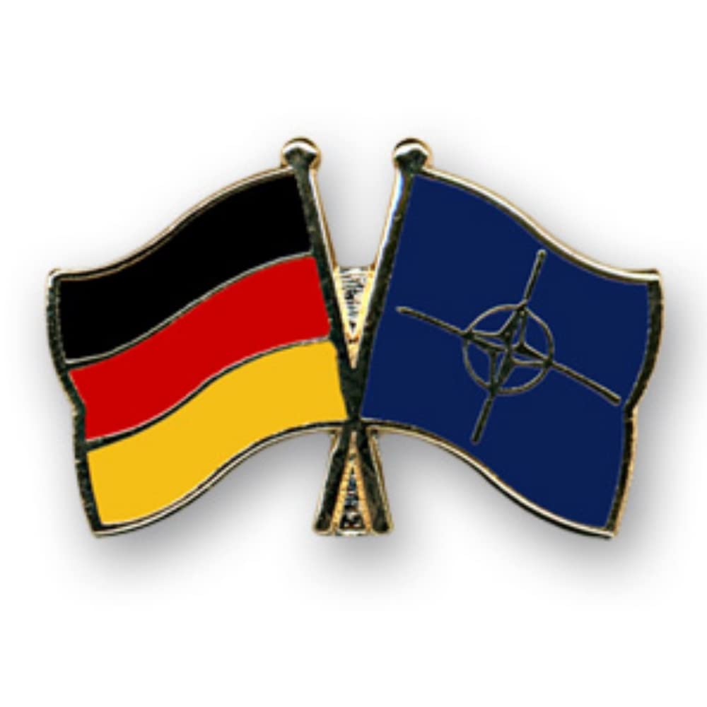 NATO Flaggen Pin Anstecknadel – Deutschland Freundschafts-Pin, 22 Mm, Modernes Design
