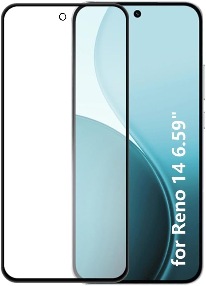 Image of QsmQam Military-Grade Tempered Glass Compatible with Oppo Reno 14 5G with Anti-Burst 9H Hardness Edge-to-Edge Coverage Screen Guard