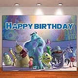 Monsters Themed Photo Background for Boys Girls Birthday Party Decoration University Backdrop of Photography Baby Shower Party Cake Table Banner 5x3ft