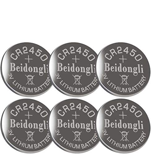 Beidongli Cr2450 Battery 3V Lithium (6Pack)【5-Year Warranty】 #TOP1
