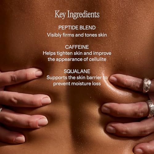 Image of + Lux Unfiltered N32 Summer Skin Body Sculpting Gradual Tanning Lotion - Self Tanner Firming Body Lotion with Peptides & Caffeine - Firms & Tones Skin - Vegan & Cruelty-Free Sunless Tanner, Sandstone