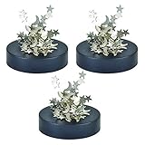 Kicko Magnetic Stars and Moons Sculpture - Set of 3 Cosmic Fidget Desk Toy - Ideal House, School and Office Decoration, Educational Toy