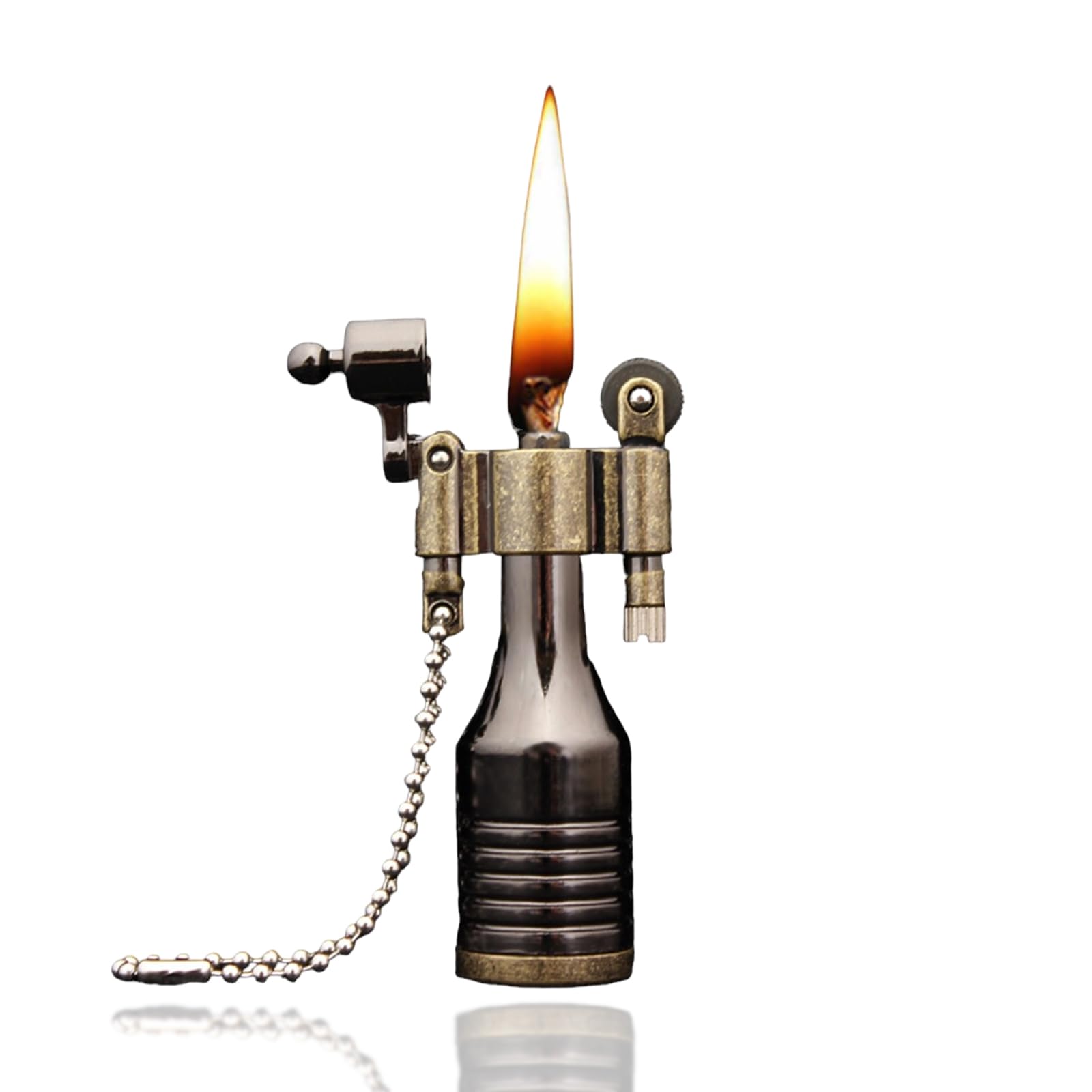 Retro Flint Wheel Lighter Kerosene Lighter Butane Soft Flame Refillable Butane Torch No Gas