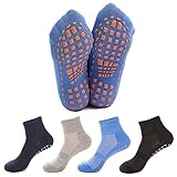 Pfedxoon 4 Pairs Yoga Socks for Women, Pilates Socks, Dance Socks, Non Skip Socks with Grips, hospit