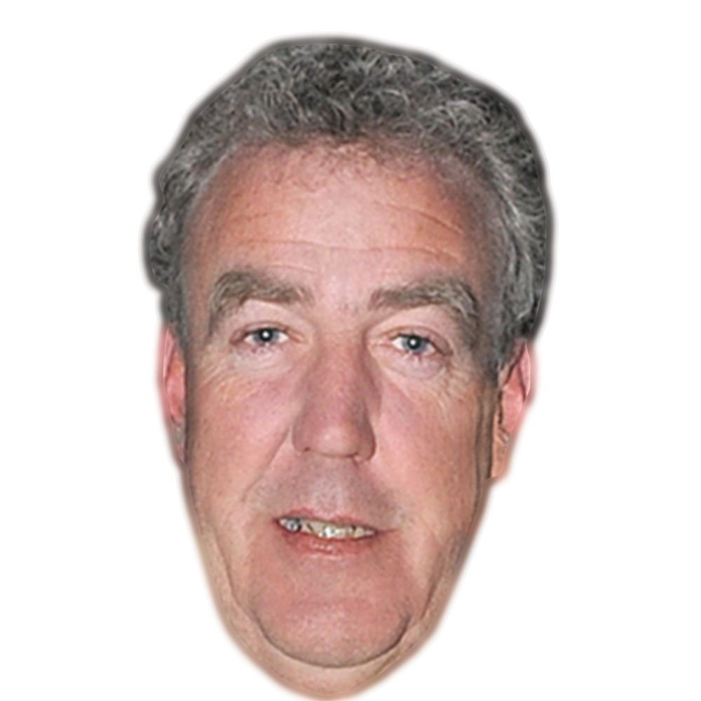 Celebrity Cutouts Lifelike Jeremy Clarkson Celebrity Mask, Flat Card Face, Fancy Dress Mask