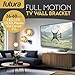 Futura TV Wall Bracket for 26–60 Inch TVs, Heavy-Duty Tilt & Swivel TV Wall Mount for Flat & Curved LED LCD Screens, Universal TV Bracket, VESA 100x100mm to 400x400mm, Holds up to 35kg