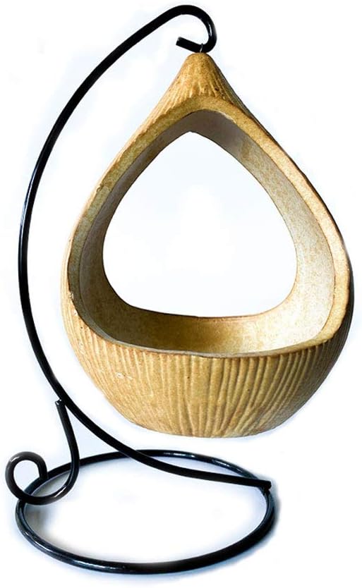 PFNRTH Succulent pots,Cactus Flowerpot with Drain Hole, Classical Ceramic Hanging Basket, Home and Office Decoration