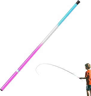 Stream - Caña de pescar – Mini caña de mano ultra corta con construcción de fibra de carbono, diseño compacto azul hielo rosa, tonalidad ligera de 28 acciones, equipo de pesca portátil para camarones