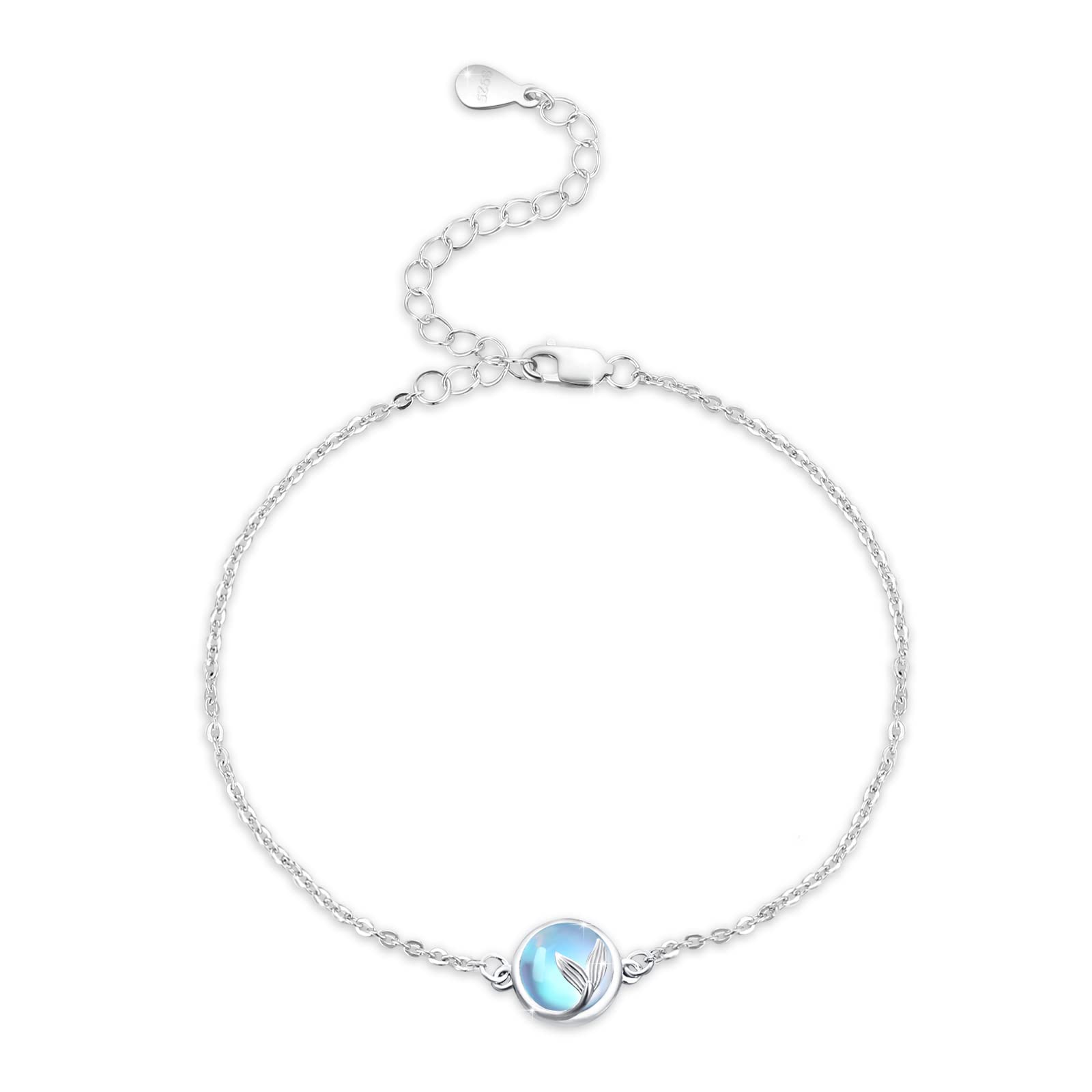 Mondstein Armband Damen/Koala Armband 925 Sterling Silber Keltische Knoten Armband Verstellbarer Regenbogen Mondstein Armkette Mädchen Keltischer Knoten Schmuck für Kinder Freundin Muttertags