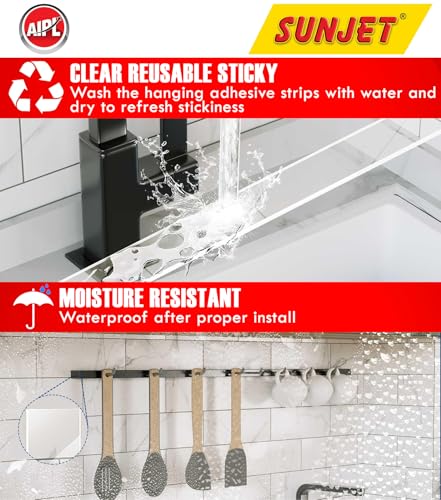 Image of AIPL Sunjet Double Sided Heavy Duty Nano Tape- Strong Adhesive,Residue-Free, Multi-Functional Reusable Gel Tape,for Home & Office Use -Washable Reusable Strong Sticky Strips Grip Tape- 3 Mtr (1 Roll)