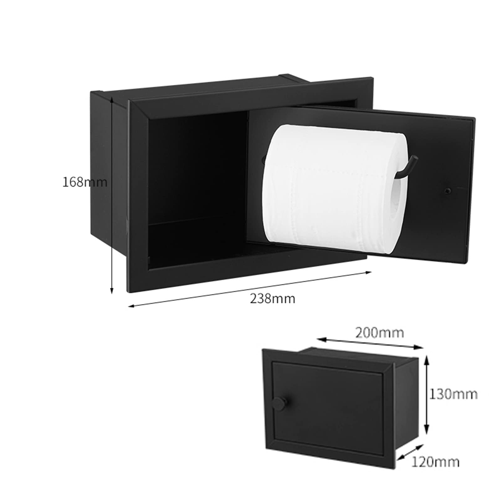 Toilettenpapierhalter zur Wandmontage, platzsparender Toilettenpapierhalter aus Metall, mit Halterung, Slish Badezimmer-Zubehör für moderne Wohnkultur und Nizat