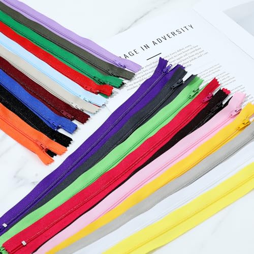 Trinkrittey 577257_1_YCNVXUHE 20 Pcs Zippers For Sewing, 13Inch Colourful Zippers Nylon Resin Zippers Supplies Zippers thumb #3