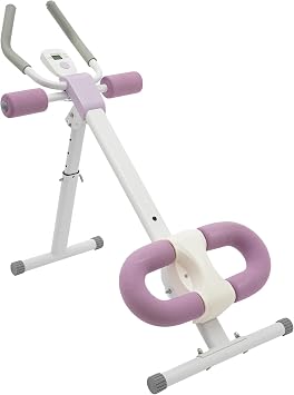 Ab Machine Ab Workout Equipment Adjustable Abdominal Trainer Whole Body Exercise Machine Stomach Waist Cruncher Core Toner Leg Thighs Buttocks Shaper Foldable Home Gym Equipment