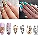 Lefox 20pcs 3d Hollow Nail Art Gold Silver Alloy Decoration Jewelry Glitter Rhinestone #33