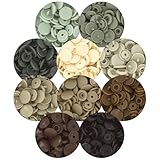 Starter Pack of 250 Complete KAM Snaps/Plastic Snap Sets for Cloth Diaper/Bibs/Unpaper Towels/Nappies/Buttons/Mama Pads (Earth Tones)