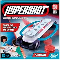 Hasbro Gaming 5 Games in 1 Hypershot Electronic Tabletop Hockey Game, Music, Lights, and Sounds, Ages 8 and Up