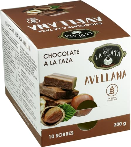 Spanish Hot Chocolate hazelnut flavour 10 sachets | Gluten Free, Soya Free, and Dairy-free Chocolate Drink | Vegan Hot Chocolate | Chocolate a la taza | 300 gr Spanish Hot Chocolate hazelnut flavour 10 sachets | Gluten Free, Soya Free, and Dairy-free Chocolate Drink | Vegan Hot Chocolate | Chocolate a la taza | 300 gr