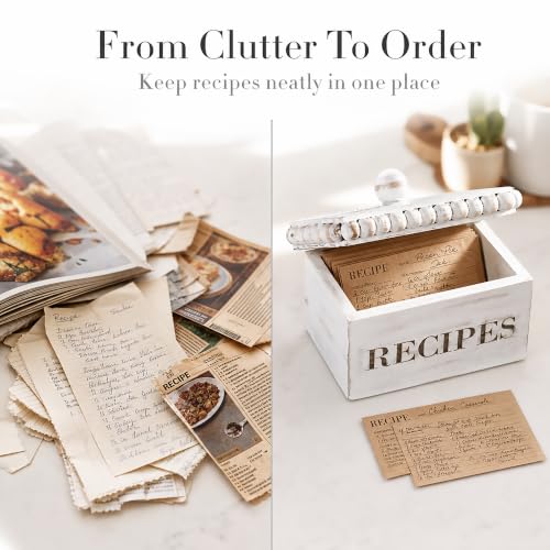 Image of Mud Pie Beaded Recipe Box, Recipe Card Box | Recipe Box With Cards