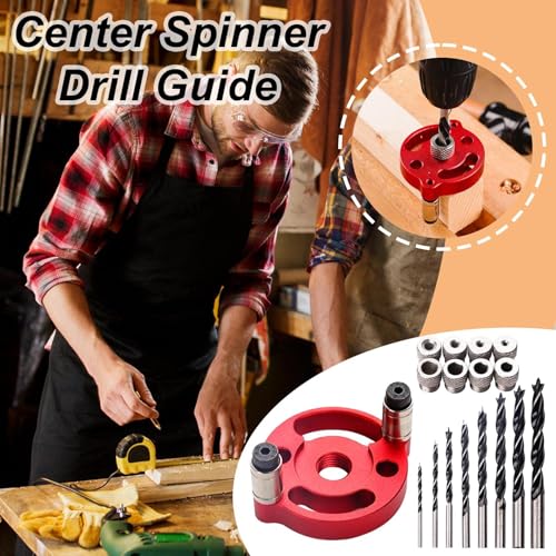 Gabarit de perçage précis en aluminium avec guide réglable pour le bois - 3