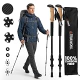 TRAILWORX 3K Carbon Fiber Hiking & Trekking Poles, Collapsible Lightweight