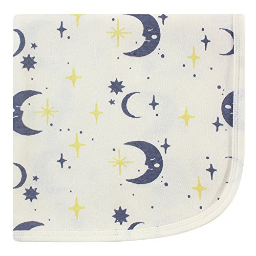 Image of Touched by Nature Unisex Baby Organic Cotton Swaddle, Receiving and Multi-purpose Blanket, Moon, One Size