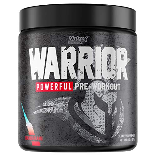 Nutrex Research Warrior Pre Workout Powder Energy Drink| 400mg Caffeine High Stim Supplement, Creatine for Strength & Endurance | 30 Servings (Barbarians)