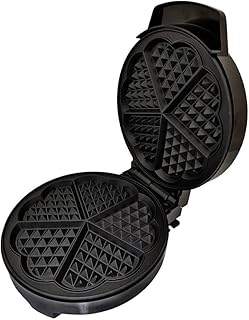 Voche Pro Electric Waffle Maker Iron Machine Making Heart Shaped Waffles - Non Stick Deep Cooking Plates - 1000w