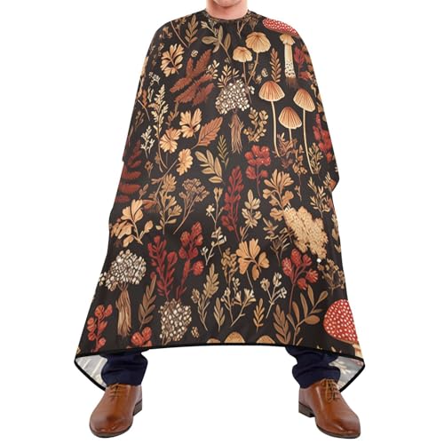 Kigai Mushroom Hair Cutting Cape for Men & Women Waterproof Barber Cape Professional Hairdressing Salon Styling Apron with Adjustable Closure Snap