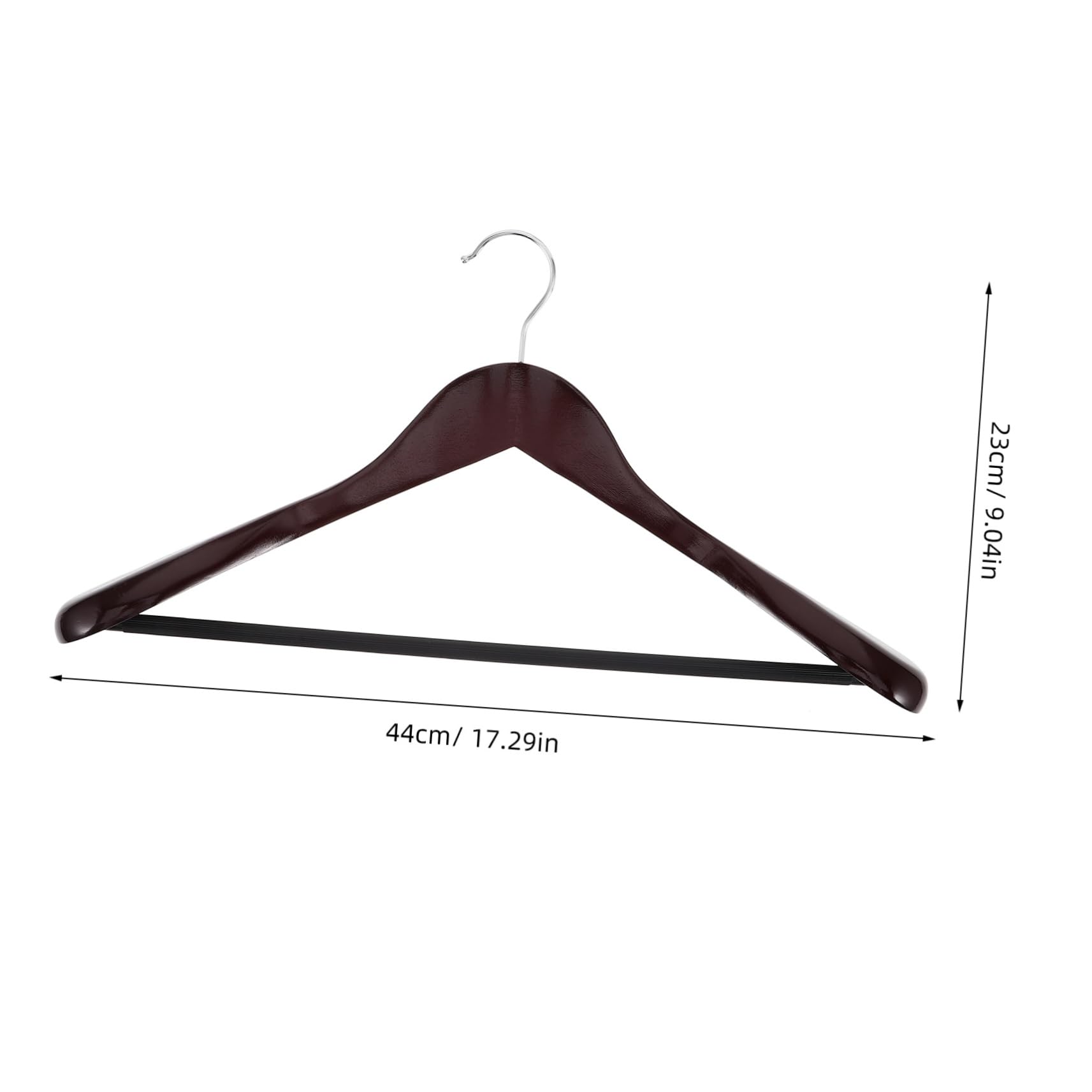 Wakauto 2pcs Solid Wood Suit Hangers Non Slip Skirt Hangers for Men Wide Shoulder