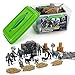 Liberty Imports Police Patrol Special Forces Action Figures Soldiers Vehicles & Accessories - Military Toy Combat Mega Playset in Storage Bucket (75 Pieces)