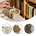 HPZIHYNAP Match Holder Jar with Striker - 100+ Long Matches for Candles, Fireplaces & Decor, Textured Stone Design, All-in-One Match Storage & Striker Jar