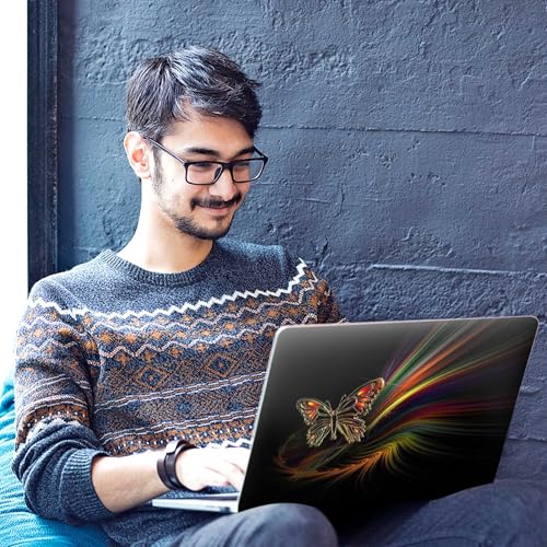 Image of Galaxsia Butterfly D6 Full Body Vinyl Laptop Skin /Sticker /Cover Upto 15.6 Inches Laptops Laminated-Removable-HD Quality Compatible for Hp-Dell-Sony-Lenovo-Asus etc.(15x10 Inches)