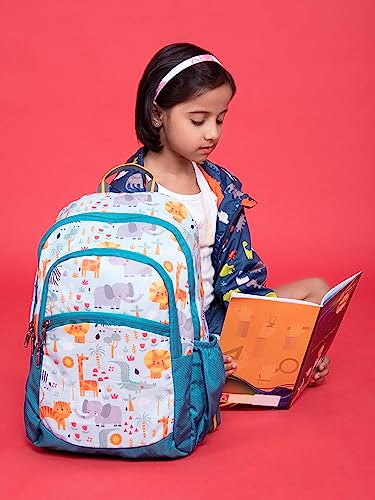 Image of COSMUS KIDO ANIMO Printed School Bag 20L - 16 inches Kids Polyester Backpack ideal for Boys and Girls of Age Group 2-5 yrs | Small Students Daypacks