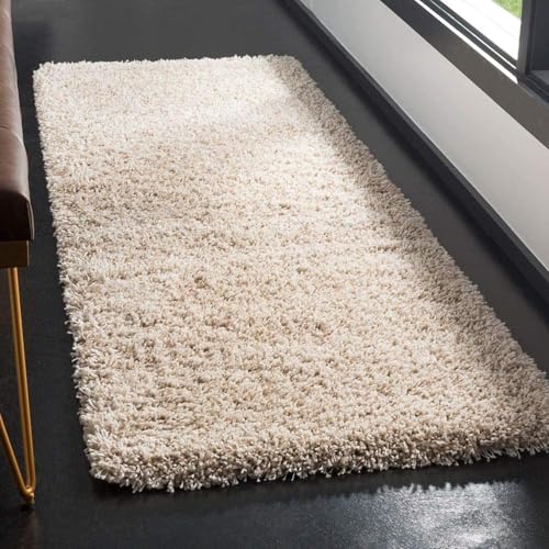 Image of Solid Shaggy Rugs and Carpet for Bedroom Living Room 2x6 Feet M-2