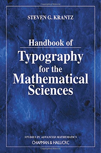 Handbook of Typography for the Mathematical Sciences
