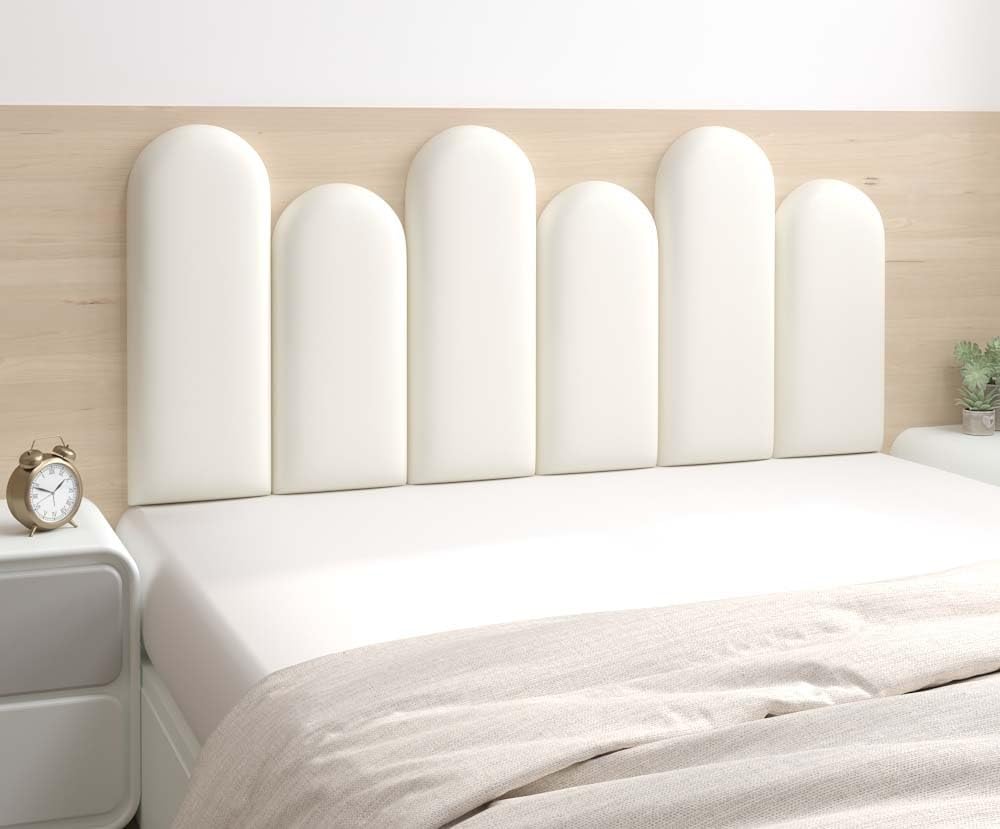 Panneaux de tête de lit à décoller et Coller pour Mur, Panneaux muraux rembourrés en éponge Haute densité, têtes de lit pour Lits, Panneaux muraux Auto-adhésifs, Rembourrage Mural pour Tapis