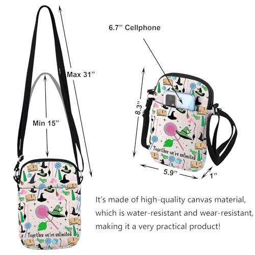 VAMSII Witch Inspired Crossbody Bag Musical Gift Together We're Unlimited The Musical Theater Fans Gift2