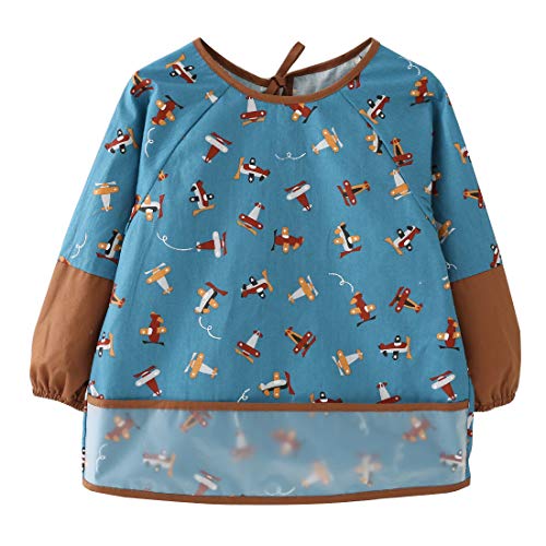 Happy Cherry Tablier Ecole Maternelle Bebe Blouse De Peinture Enfant Bavoir Repas Etanche Pour 1 2ans Motif Arbre Rose Bebe Puericulture Le Repas De Bebe