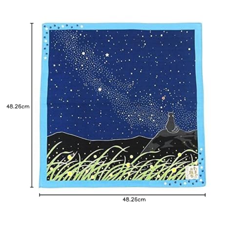Image of Furoshiki- Japanese Wrapping Cloth (Traveling-cat : Milky Way)