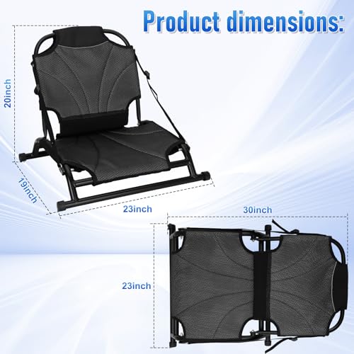 Asiento para Kayak con Marco de Aluminio y Respaldo, Adecuado para Kayak y Pesca miniatura 2