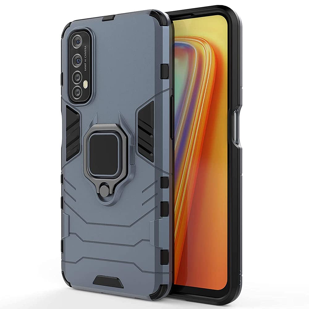 WOW IMAGINE Tough Armor Back Case Mobile Cover for Realme 7 | Narzo 30 4G | Narzo 20 Pro (Armored | Hybrid PC & TPU | Shock Proof 360 Degree Protection with Ring Holder Kickstand | Blue) (B09F6BVG4N) Amazon Price History, Amazon Price Tracker
