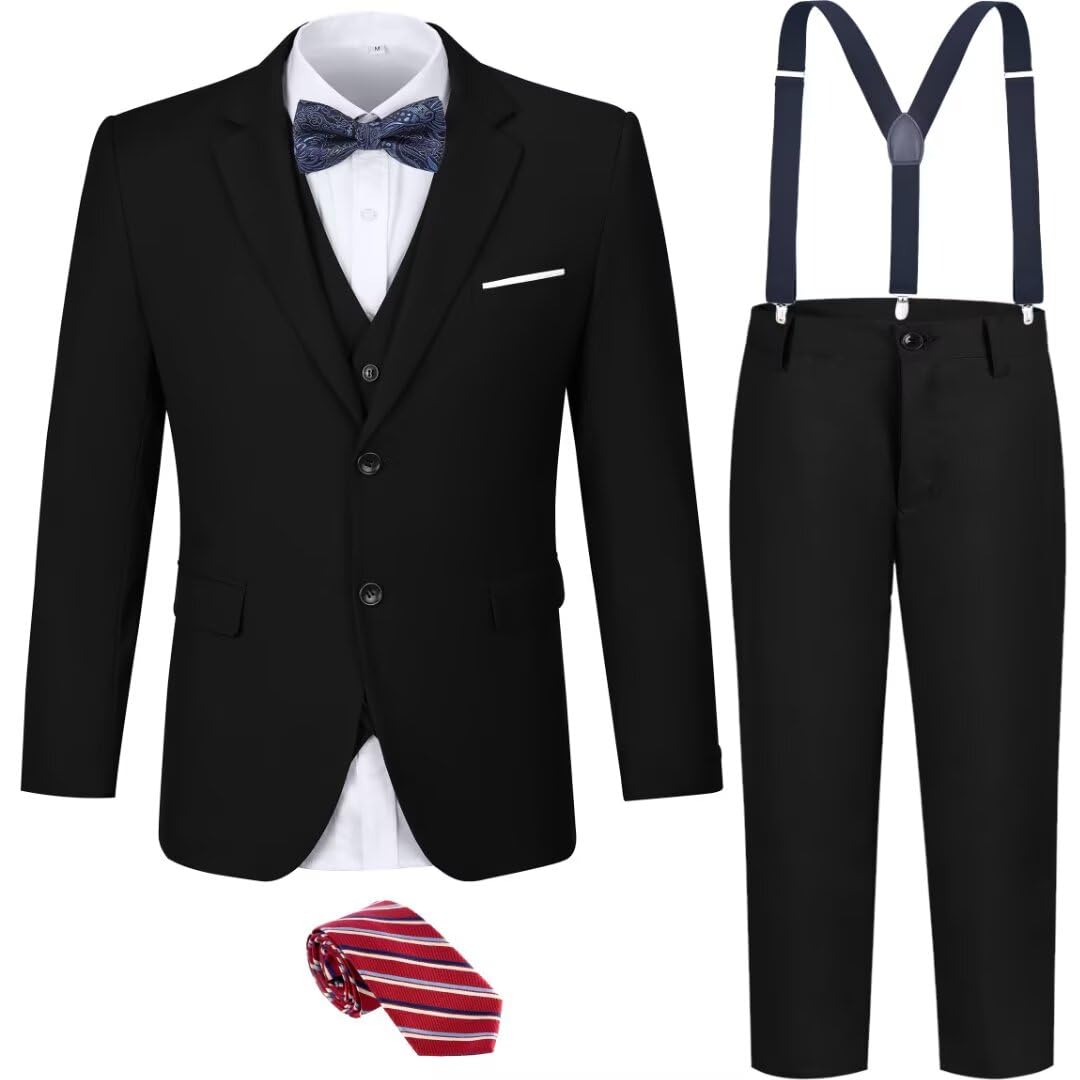 Traje formal para niños pequeños, traje de portador de anillos para adolescentes, niños, boda, esmoquin, comunión, vestido
