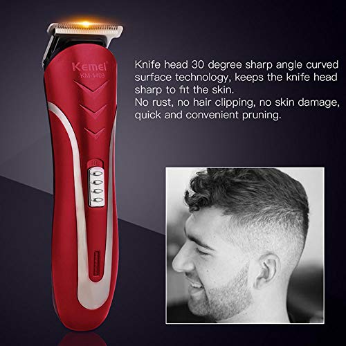 KEMEI Men's Self Hair Cutting Haircut Trimmer Cutter Cordless Electric Hair Clipper Razor Rechargeable Professional Shaver Beard Trimmer Grooming Shaving Machine - Thumbnail 3