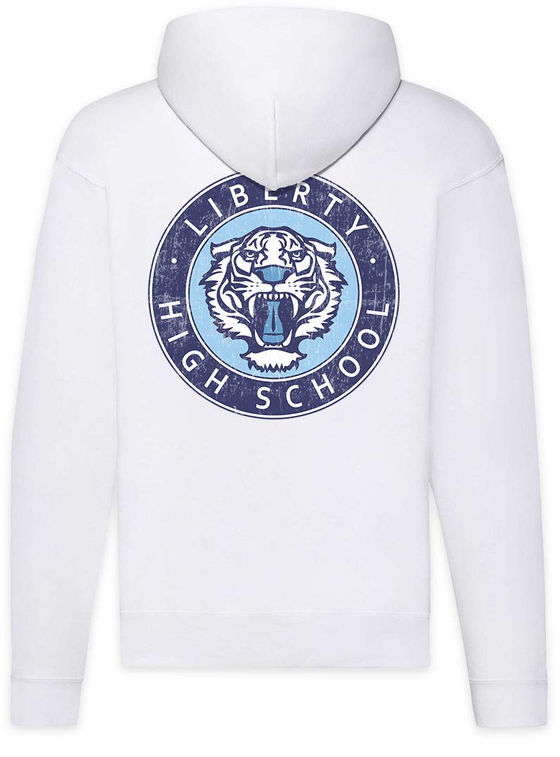Urban Backwoods Liberty High I męska bluza z kapturem rozpinana z zamkiem błyskawicznym biała rozmiar 2XL