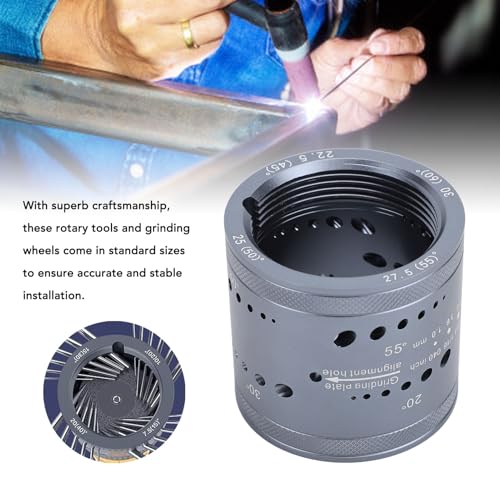 Tungsten Electrode Sharpener Grinder Head For Most tool, TIG Welding Tool with Cut Off Slot, Multi Angle 6 Cutting Slots, 48 Holes Tungsten Electrode Sharpener Grinder
